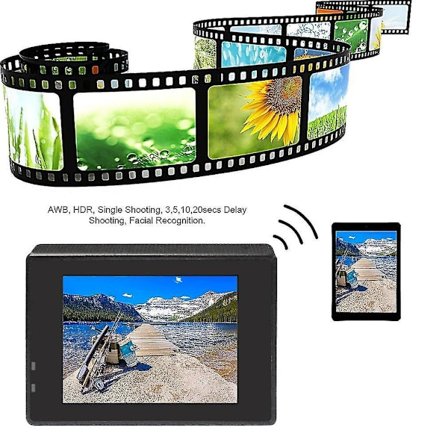 Vedenkestävä Action-urheilukamera Full HD 1080p 2.0 LCD Wifi