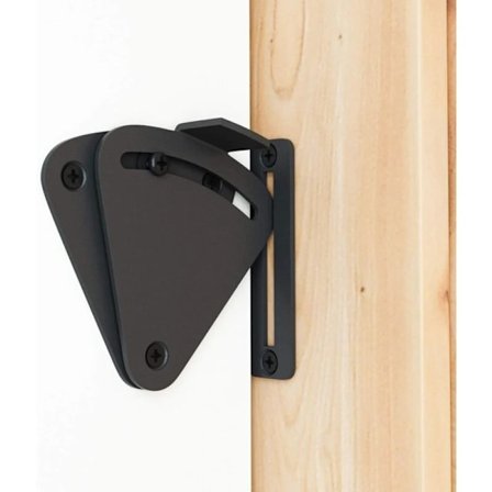 Stor lås for låvedør, svart personvernlås for skyvedør, fungerer for lommedører, garasje og skur, tre og glass