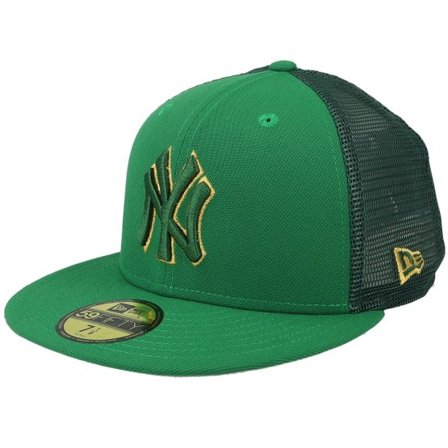 New Era - MLB Grön fitted Keps - New York Yankees 59FIFTY MLB St Patricks Day 23 Green Mesh Fitted @ Hatstore