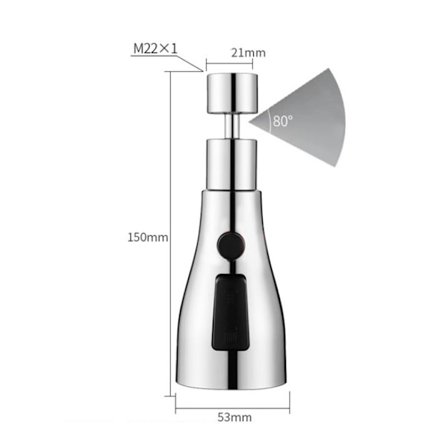 360° pyörivä hana FM22 M24 keittiön hana suihkuliitepää 3 tilalla, vaihdettava hana pää Di