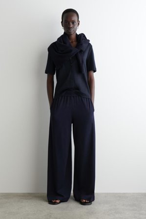 COS Women's Fluid Jersey Joggers in Blue