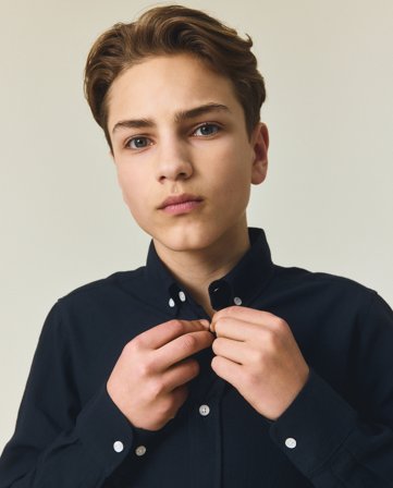 Lexington Kyle teen oxfordskjorta, mörkblå