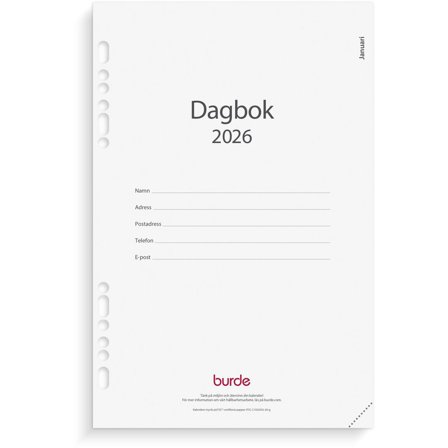 Burde Business kalendersats Dagbok 2026 - Lyreco - Almanackor och kalendrar - Systemkalendrar - Business