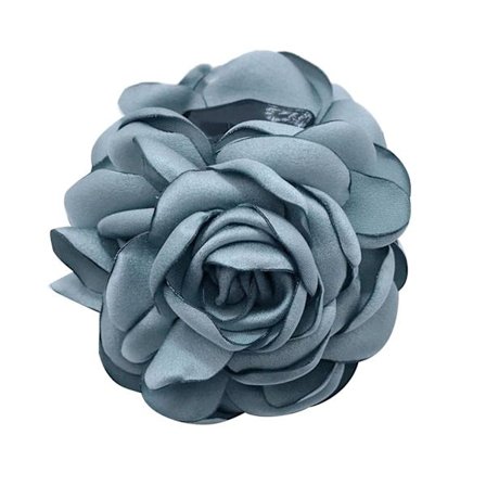 Hårklämma med starka klor och korsande tänder, levande rosblomma, elegant tillbehör för kvinnor