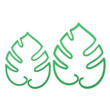 2 stk. Monstera Plantepinde Vertikal Vækst Støtte til Indendørs og Udendørs Havearbejde Plantestøtteværktøj Grøn