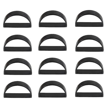 Pakke med 12 servietringe, perfekte til Valentinsdag, Mors Dag, Thanksgiving, jul, jubilæumsmiddage og mere. Sort.