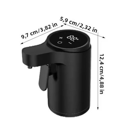 Sort Elektrisk Vin Dispenser Karaffel Belufter Dispenser Vinprop Bar Tilbehør til Hjemmebrug