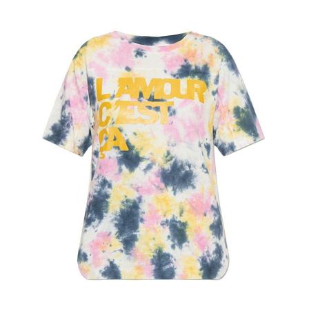 Zadig & Voltaire, Bow tie-dye T-shirt Geel, Dames, Maat:XS,Katoen