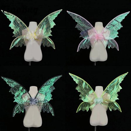 Barn Flickor Fairy Wings Angel Cosplay Halloween Party Dress Up