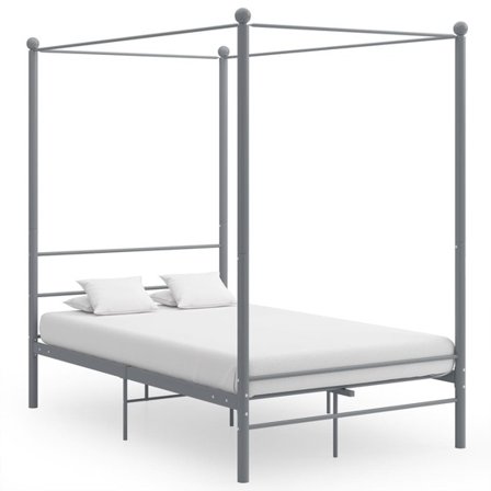 VidaXl Himmelsäng Grå Metall 120X200 Cm - Litenleker