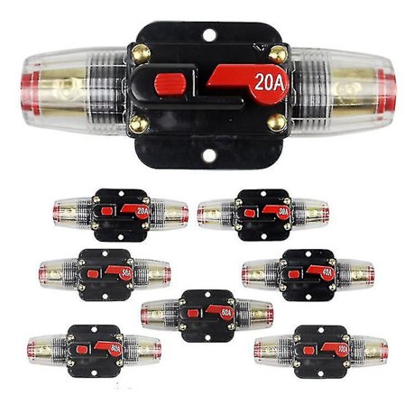 Automatisk kretsbryter Reset Sikring Inverter Sikring Holder Inline Sikring Blokk 20-100 Amp