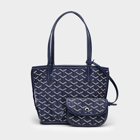 Hundtannsmønstret veske, håndveske med stor kapasitet, mammaveske, gave til kvinner, blå