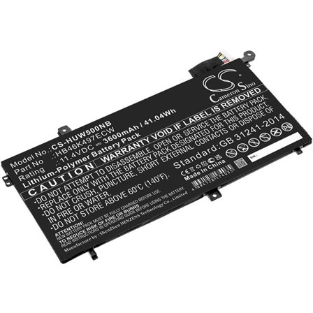 Batteri til bærbar computer, bærbar computer til Huawei MateBook D, 53010BAJ og andre