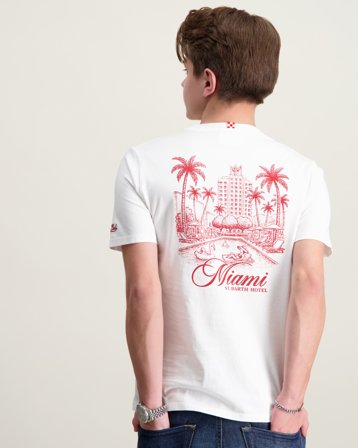 MC2 Saint Barth BOY COTTON T-SHIRT Vit T-shirts Kille - Kids Brand Store