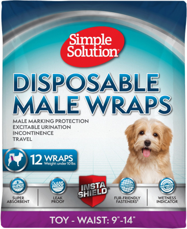 Simple Solution Disposable Male Wraps suojat uroskoirille, XS, 12 kpl