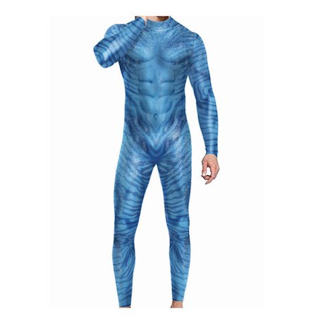 Avatar 2D/3D digitaalinen printti unisex cosplay-body, Patilan-tyyli, sopii juhliin, aikuisten miesten koko M