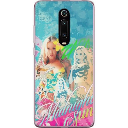 Yhteensopiva Puhelinkuori Xiaomi Mi 9T Pro Seikkailumaailma Steve, Creeper ja eläimillä värikkäässä palikkagrafiikassa