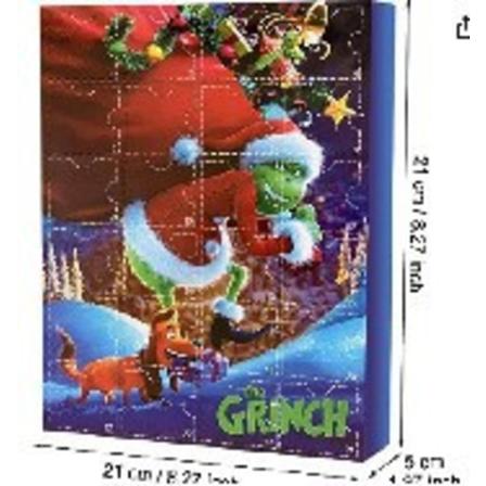 2024 Ny Grinch Julekalender 24 Stykker Jul 24 Dages Nedtællingskalender Blind Box Julegave Børn Voksen A3