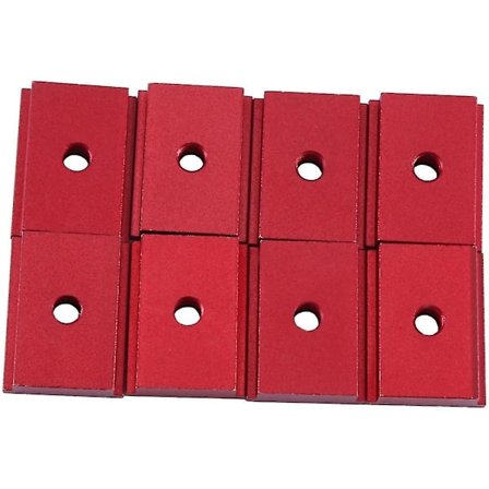 8 stycken M6 T-typ Spårskena 30/45 Spårklämma Skruvspår Fäste Träbearbetningsverktyg Röd