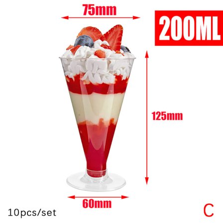 10st Disponibel Mousse Tårta Gelé Party Dessertkopp