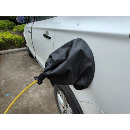 Elbilsladdningsuttagsskydd, vattentätt utomhus elbilsladdningsuttagsskydd, heldagsskydd mot regn, sol, UV och snö, elbilsmagnetgrepp, stålkaross