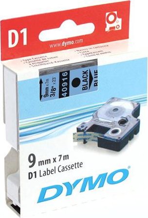 DYMO D1 9mm 1pk, Sort/Bla