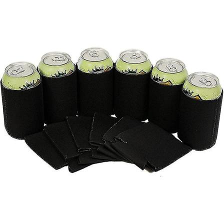 6-pack tomma ölburkskylare, neopren, ölburkskylare, dryckesflaskhållare, ärm (FMY) Black