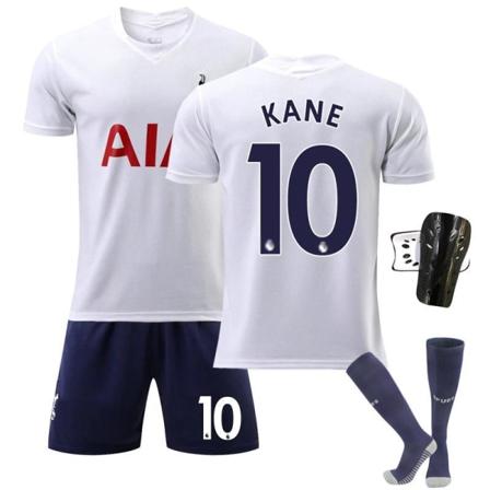 21-22 Tottenham hjemme hvid nr. 10 Kane nr. 7 Son Heung-min fodbolduniformssæt med sokker fabriksvarer No. 10 with socks + protective gear L#