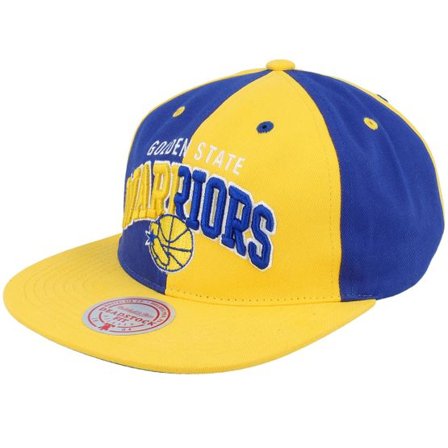 Mitchell & Ness - NBA Gul snapback Keps - Golden State Warriors Pinwheel Of Fortune Yellow/Royal Snapback @ Hatstore