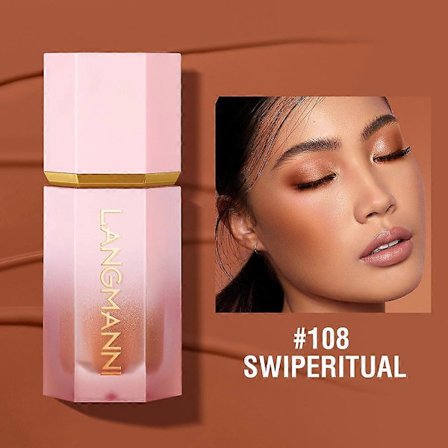 Rouge för kinder 8 färger Silkeslen Upplysande Hud Multi-användning Naturlig Kindfärg Rouge Ansiktsmakeup Flytande Rouge 1 st Ansiktsrouge