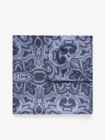 John Henric Men's Blaues Paisley Einstecktuch Size Onesize