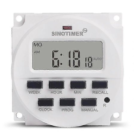 15,98 tommer LCD Digital Timer 12V DC 7 Dage Programmerbar Timer TM618N-4