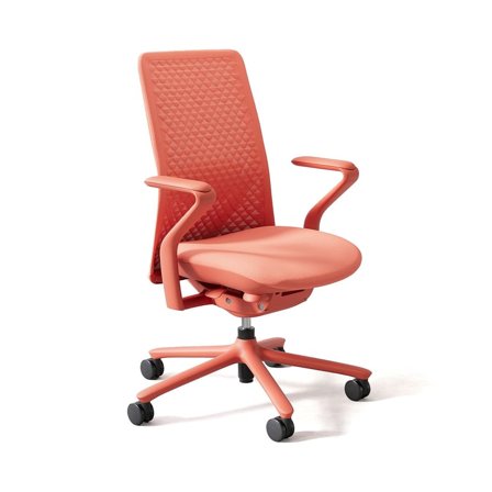 Office chair FIBRA, coral