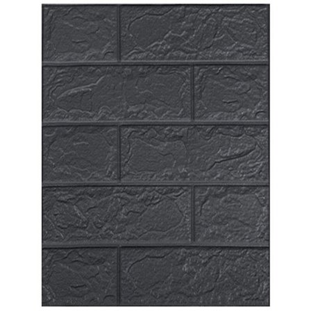 20 stk. Serie 35X38.5Cm 3D Vægklistermærker Selvhæftende Skum Mursten Værelse Dekor DIY Tapet Væg Dekoration Klistermærke, Grå Sort