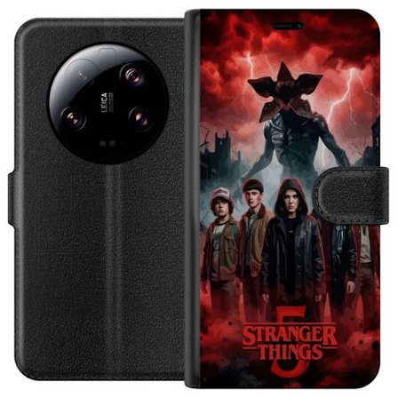 Yhteensopiva Lompakkokotelo Xiaomi Xiaomi 13 Ultra Pimeä Stranger Things -inspiroima fantasiakuvaus salamalla, dramaattisella taivaalla ja intensiivi