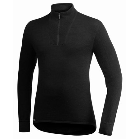 Woolpower Zip Turtleneck 200 Men base layer tops Black S