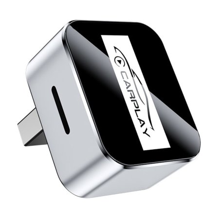 Trådløs CarPlay & Android Auto 2-i-1 Smart Bil Interface Box (Metal + Glas)