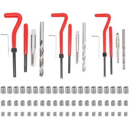 75 stk. Gevindreparationssæt M5 M6 M8 Helicoil Indsæt Gevindindsæt