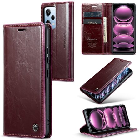 CaseMe Xiaomi Poco X5 Pro / Redmi Note 12 Pro / Note 12 Pro Speed Smooth Suojakotelo - Viininpunainen