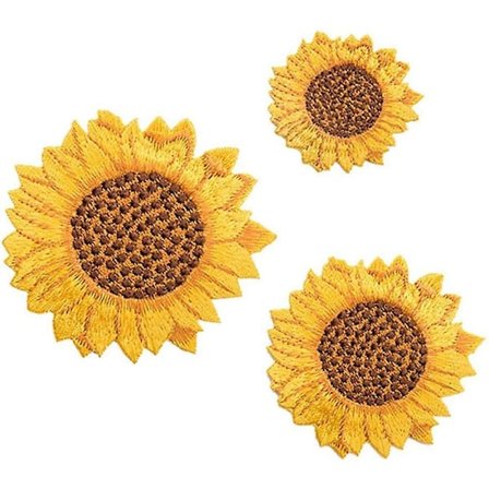 3 Van Gogh Solsikke Broderi Mærker, Påsyede Applikationsmærker, Rygsækmærker Til Mænd, Kvinder, Drenge, Piger Og Børn.