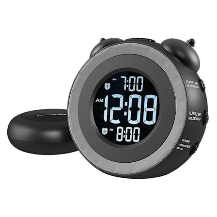 Høy Dobbel Vekkerklokke Med Senge Rister, Vibrerende Vekkerklokke For Tungsovere Eller Hørselshemmede