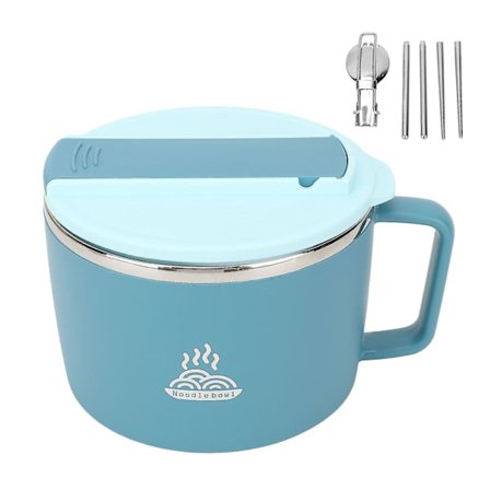 Nudelskål i rustfritt stål, mikrobølgeovnsnudelskål med lokk Ramenskålsett Kvalitet du kan stole på ZXI