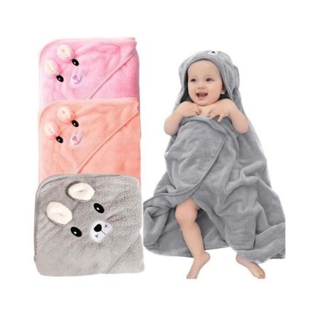 Pieces Baby Badhandduk, Baby Badcape med Hätta, Baby Handduk med Hätta, Baby Badcape 80*80cm