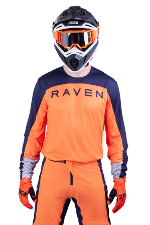 Crosstrikot Raven RV-Zero Orange/Dunkel Marineblau S