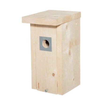 Fuglekasse med 32 mm åpning og front som kan åpnes