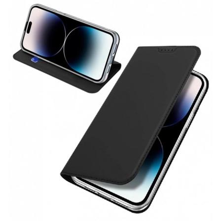 iPhone 15 Pro Max Dux Ducis Flipfodral Skin Pro med Kortfack Svart