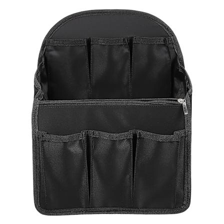 1 stk Multi-slots delt ryggsekk interiørveske Ryggsekk Organizer Insert (svart)
