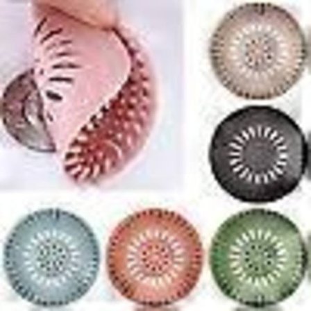 5-pakning Hårfanger for sluk, silikon hårstopper badekar vask filter, dusj slukdeksel filter hårfelle, hårfanger