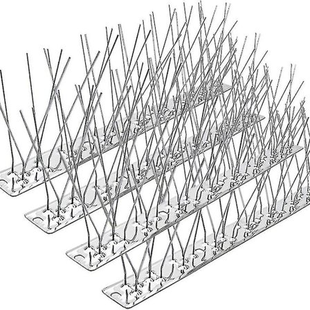 5 strimler med fuglespigger for duer, småfugler, rustfrie