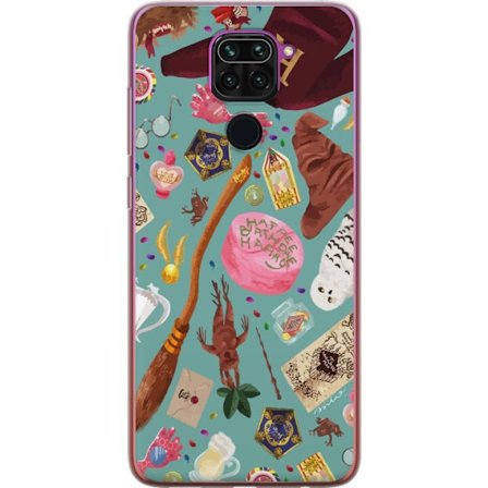 Yhteensopiva Puhelinkuori Xiaomi Xiaomi Redmi Note 9 Maaginen kuvaus velhon sauva, hatun ja mielikuvituksellisten esineiden kanssa leikkisässä satum